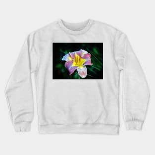 Lavender And Yellow Lily Crewneck Sweatshirt